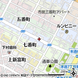 静岡県静岡市葵区六番町周辺の地図