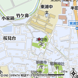 愛知県知多郡東浦町石浜北庚申坊周辺の地図