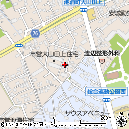 愛知県安城市池浦町大山田上2-571周辺の地図