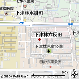 京都府京都市西京区下津林六反田周辺の地図