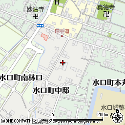 滋賀県甲賀市水口町中邸周辺の地図