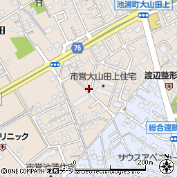 愛知県安城市池浦町大山田上2-223周辺の地図