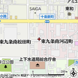 京都府京都市南区東九条南河辺町周辺の地図