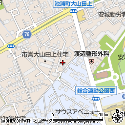 愛知県安城市池浦町大山田上2-573周辺の地図