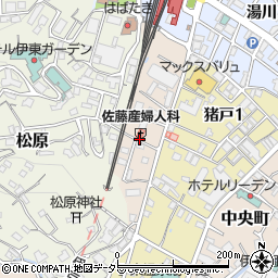 静岡県伊東市松原湯端町周辺の地図