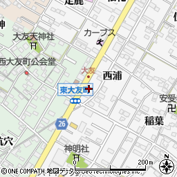 西尾信用金庫矢作支店周辺の地図