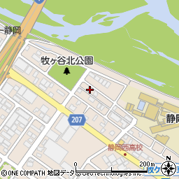静岡県静岡市葵区牧ヶ谷2190-2周辺の地図