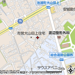 愛知県安城市池浦町大山田上2-570周辺の地図