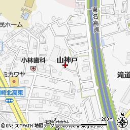 愛知県岡崎市稲熊町（山神戸）周辺の地図