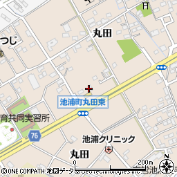 愛知県安城市池浦町丸田周辺の地図