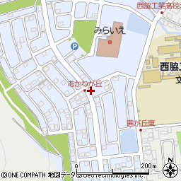 兵庫県西脇市野村町茜が丘周辺の地図