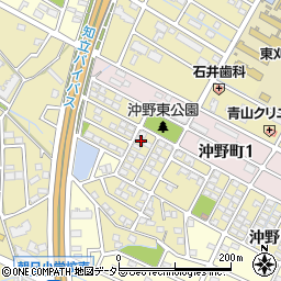 愛知県刈谷市野田町沖野周辺の地図