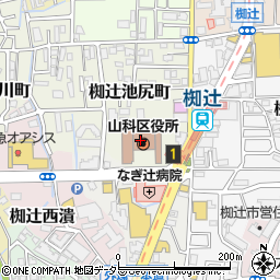京都市山科区役所周辺の地図