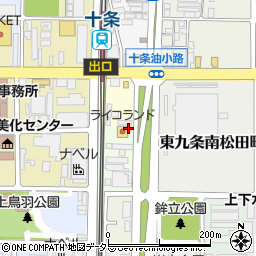 京都府京都市南区西九条仏現寺町周辺の地図