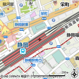 ファミリーマート静岡パルシェ店周辺の地図