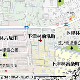 京都府京都市西京区下津林前泓町107周辺の地図