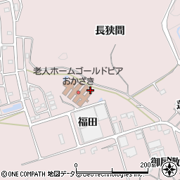愛知県岡崎市田口町周辺の地図