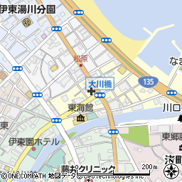 静岡県伊東市東松原町14周辺の地図