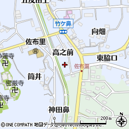愛知県知多市佐布里高之前52周辺の地図