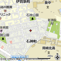 愛知県岡崎市石神町14周辺の地図