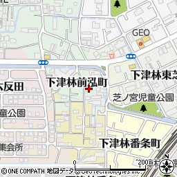 京都府京都市西京区下津林前泓町77周辺の地図