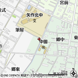 愛知県岡崎市中園町大ヱ周辺の地図