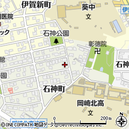 愛知県岡崎市石神町14-9周辺の地図