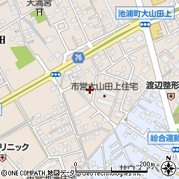 愛知県安城市池浦町大山田上2-221周辺の地図