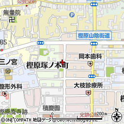 京都府京都市西京区樫原平田町周辺の地図
