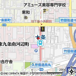 京都府京都市南区東九条南石田町5周辺の地図