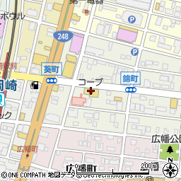 昭産商事株式会社　コープ岡崎北店周辺の地図