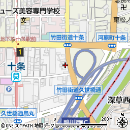 京都府京都市南区東九条南石田町44周辺の地図