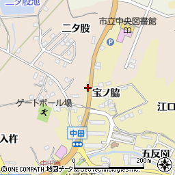 愛知県知多市岡田宝ノ脇周辺の地図