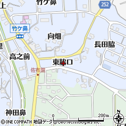 愛知県知多市佐布里東脇口周辺の地図