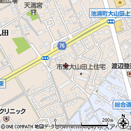 愛知県安城市池浦町大山田上2-218周辺の地図