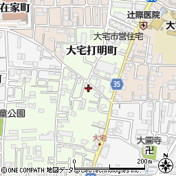 京都山科大宅郵便局 ＡＴＭ周辺の地図