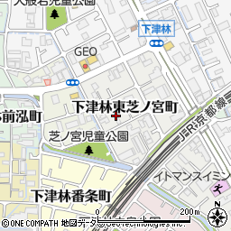 京都府京都市西京区下津林東芝ノ宮町周辺の地図