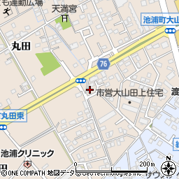 愛知県安城市池浦町大山田上2-250周辺の地図