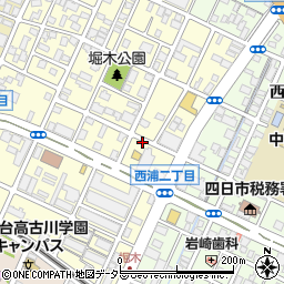 名鉄協商四日市堀木駐車場周辺の地図