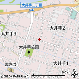 三重県四日市市大井手周辺の地図