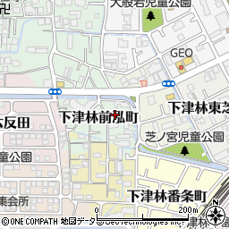 京都府京都市西京区下津林前泓町90周辺の地図