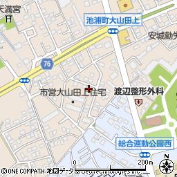 愛知県安城市池浦町大山田上2-566周辺の地図