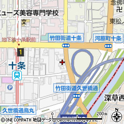 京都府京都市南区東九条南石田町43周辺の地図