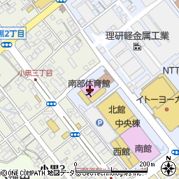 静岡市南部体育館周辺の地図