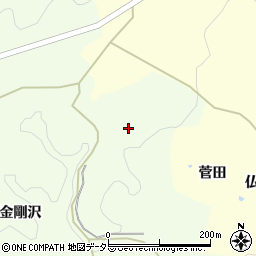 愛知県岡崎市板田町東金剛沢周辺の地図
