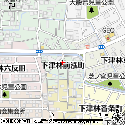 京都府京都市西京区下津林前泓町51周辺の地図