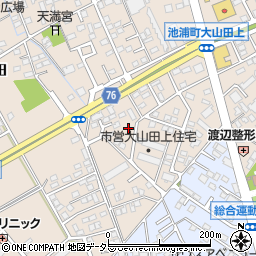 愛知県安城市池浦町大山田上2-216周辺の地図