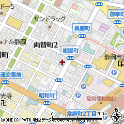 キャッシングエイワ静岡店周辺の地図