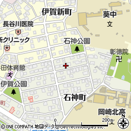 愛知県岡崎市石神町15-24周辺の地図