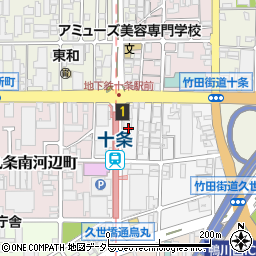 京都府京都市南区東九条南石田町32周辺の地図
